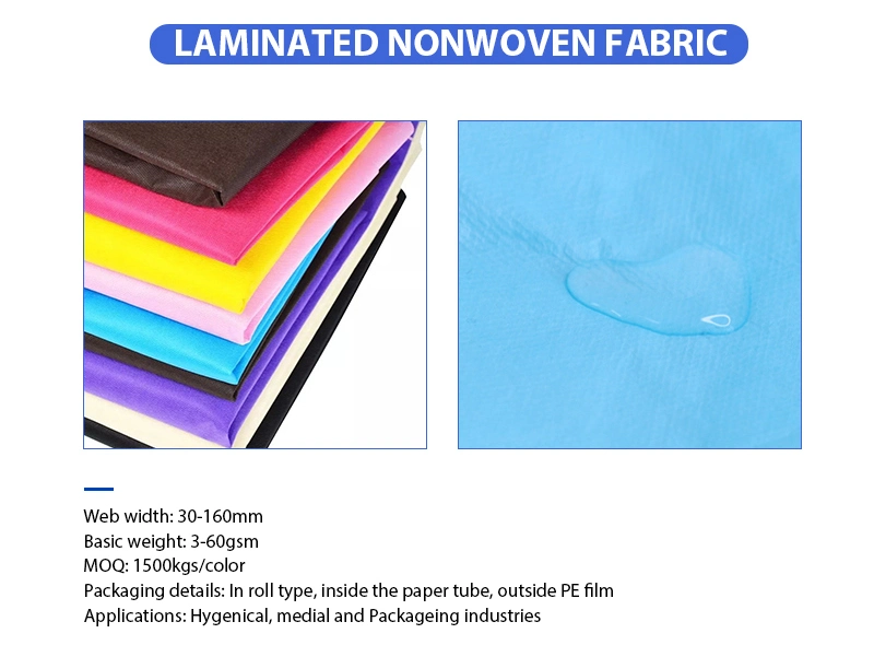 Factory Provide Blue and White PP Spunbond Polypropylene Nonwoven Fabric